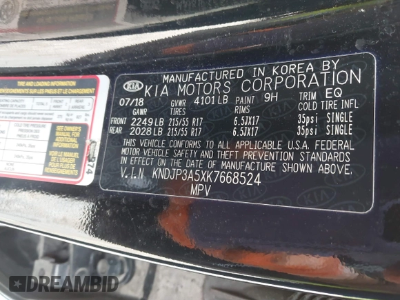 2019 Kia Soul + with VIN KNDJP3A5XK7668524, listed as a IAAI auction lot 41949246 with 79,186 mi miles and . Bid and sale history available at DreamBid. Image 9.