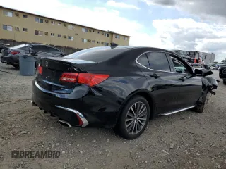 2018 Acura TLX Advance with VIN 19UUB3F70JA001115, listed as a Copart auction lot 46698185 with 71,444 mi miles and Salvage title. Bid and sale history available at DreamBid. Image 3.