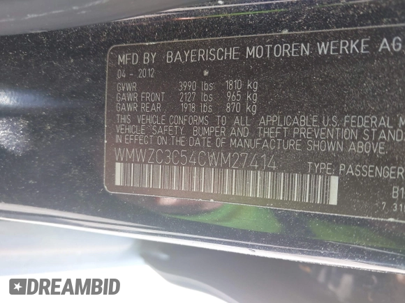 2012 MINI Countryman S с VIN WMWZC3C54CWM27414, выставлен на аукционе IAAI как лот 42581415 с пробегом 126 536 миль миль и . История ставок и продаж доступна на DreamBid. Изображение 9.