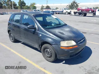 2006 Chevrolet Aveo LS with VIN KL1TD66686B523769, listed as a IAAI auction lot 42835077 with Not provided miles and . Bid and sale history available at DreamBid. Image 1.