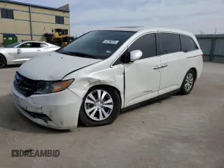 2016 Honda Odyssey EX-L with VIN 5FNRL5H63GB016354, listed as a Copart auction lot 44796235 with 169,581 mi miles and Salvage Title. Bid and sale history available at carsss.com. Image 1.