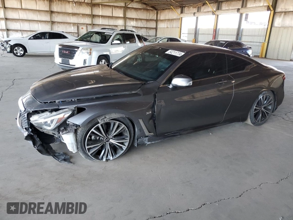 2020 Infiniti Q60 Luxe with VIN JN1EV7EK3LM340253, listed as a Copart auction lot 54211774 with 55,155 mi miles and Salvage Title. Bid and sale history available at carsss.com. Image 1.