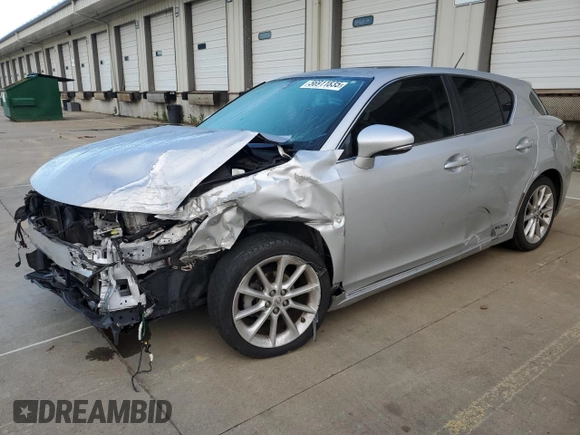 2011 Lexus CT 200h with VIN JTHKD5BH1B2007946, listed as a Copart auction lot 57855695 with 156,124 mi miles and Non repairable. Bid and sale history available at DreamBid. Image 1.