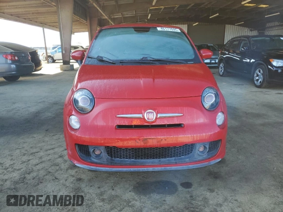 2015 FIAT 500 Turbo with VIN 3C3CFFHH4FT690327, listed as a Copart auction lot 46177695 with 47,815 mi miles and Clean Title. Bid and sale history available at carsss.com. Image 5.