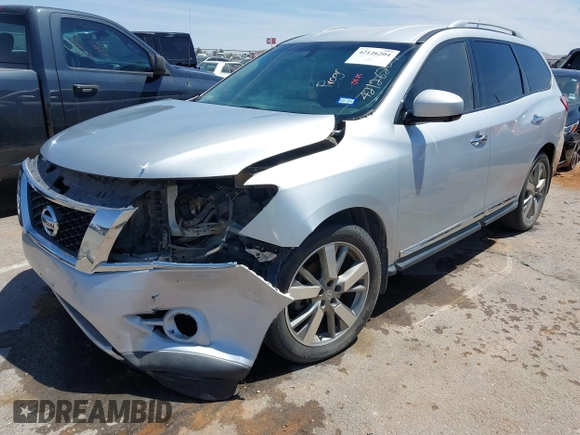 2014 Nissan Pathfinder S with VIN 5N1AR2MN7EC643118, listed as a IAAI auction lot 42126204 with 102,960 mi miles and . Bid and sale history available at DreamBid. Image 2.