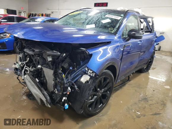 2023 Kia Sorento X-Line SX Prestige with VIN 5XYRKDLF3PG207723, listed as a Copart auction lot 86597444 with 14,545 mi miles and Salvage Title. Bid and sale history available at DreamBid. Image 1.