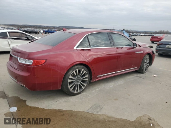 2018 Lincoln Continental Select with VIN 1LN6L9SK6J5610456, listed as a Copart auction lot 42383545 with 0 mi miles and Salvage Title. Bid and sale history available at carsss.com. Image 3.