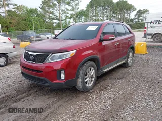 2014 Kia Sorento LX with VIN 5XYKT4A63EG493443, listed as a IAAI auction lot 42086216 with 126,482 mi miles. Bid and sale history available at carsss.com. Image 2.