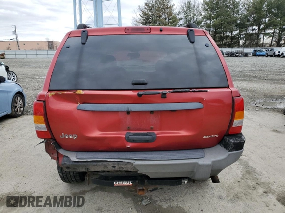 2002 Jeep Grand Cherokee with VIN 1J8GX38S92C176329, listed as a Copart auction lot 47885635 with 154,167 mi miles and Salvage title. Bid and sale history available at DreamBid. Image 6.