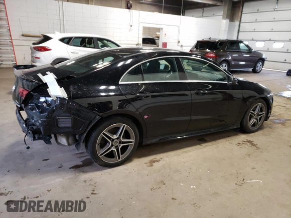 2020 Mercedes-Benz CLA with VIN W1K5J4HB1LN091728, listed as a Copart auction lot 39884043 with 42,387 mi miles. Bid and sale history available at carsss.com. Image 3.