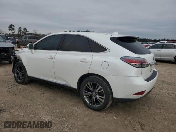 2014 Lexus RX 450h with VIN JTJZB1BA7E2413880, listed as a Copart auction lot 44543315 with 119,351 mi miles and Salvage title. Bid and sale history available at DreamBid. Image 2.