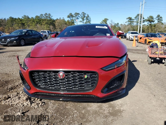 2021 Jaguar F-Type R with VIN SAJD51FE1MCK73529, listed as a Copart auction lot 41490695 with 23,201 mi miles and Salvage Title. Bid and sale history available at DreamBid. Image 5.