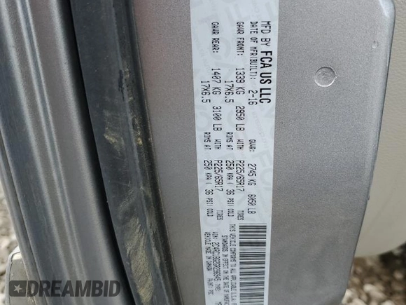 2016 Chrysler Town & Country Touring with VIN 2C4RC1BG2GR296945, listed as a Copart auction lot 55400145 with 157,895 mi miles and Salvage Title. Bid and sale history available at DreamBid. Image 14.