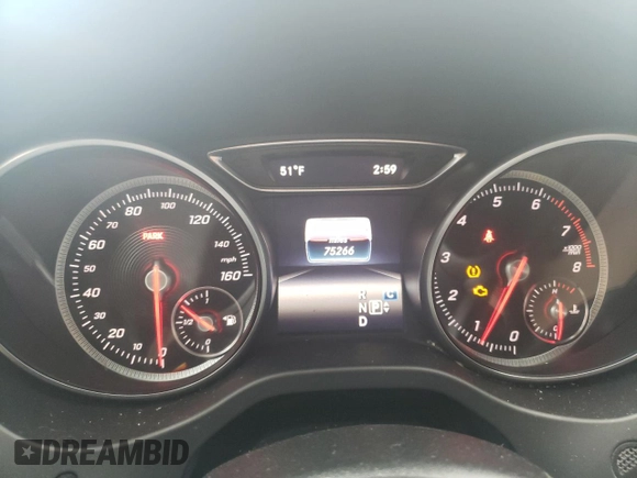 2018 Mercedes-Benz CLA with VIN WDDSJ4GB9JN585739, listed as a Copart auction lot 73040782 with 75,266 mi miles. Bid and sale history available at carsss.com. Image 9.