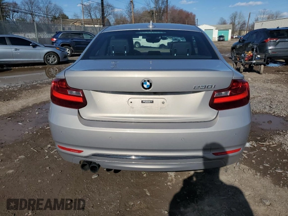 2017 BMW 2 Series 230i with VIN WBA2F9C58HV664464, listed as a Copart auction lot 50491425 with 36,290 mi miles and Salvage title. Bid and sale history available at DreamBid. Image 6.