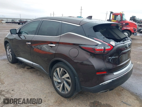 2021 Nissan Murano SL with VIN 5N1AZ2CJ9MC115755, listed as a IAAI auction lot 42140963 with 89,692 mi miles and . Bid and sale history available at DreamBid. Image 3.