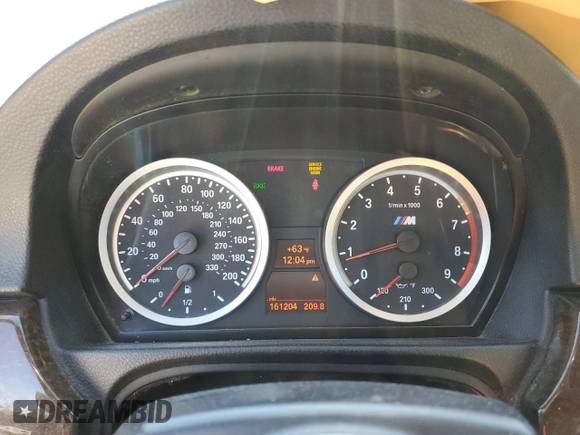2008 BMW 3 Series M3 with VIN WBSWL93538PL89936, listed as a Copart auction lot 53491585 with 161,204 mi miles and Clean Title. Bid and sale history available at carsss.com. Image 9.