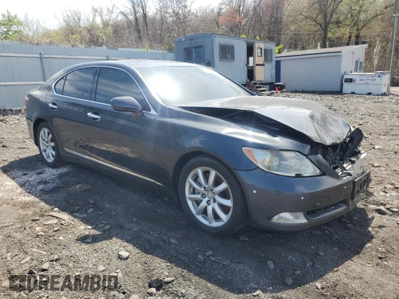 2009 Lexus LS 460 with VIN JTHCL46F695002146, listed as a Copart auction lot 53454775 with Not Provided miles and Salvage Title. Bid and sale history available at DreamBid. Image 4.