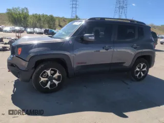 2021 Jeep Renegade Trailhawk z VIN ZACNJDC13MPM09881, wystawiony jako Copart lot #57491455 z przebiegiem 24 668 mil mil oraz Szkoda całkowita • Salvage title. Historia ofert i sprzedaży dostępna na DreamBid. Obrazek 1.