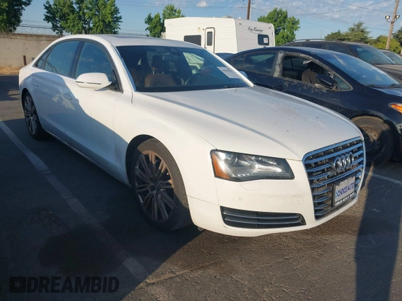 2013 Audi A8 3.0L z VIN WAURGAFD5DN009804, wystawiony jako IAAI lot #42642523 z przebiegiem 141 252 mil mil oraz . Historia ofert i sprzedaży dostępna na DreamBid. Obrazek 1.
