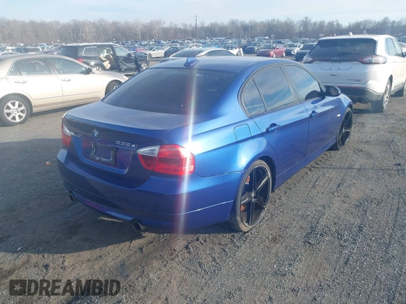2008 BMW 3 Series 335xi with VIN WBAVD53568A010193, listed as a IAAI auction lot 41664727 with 153,526 mi miles. Bid and sale history available at carsss.com. Image 4.