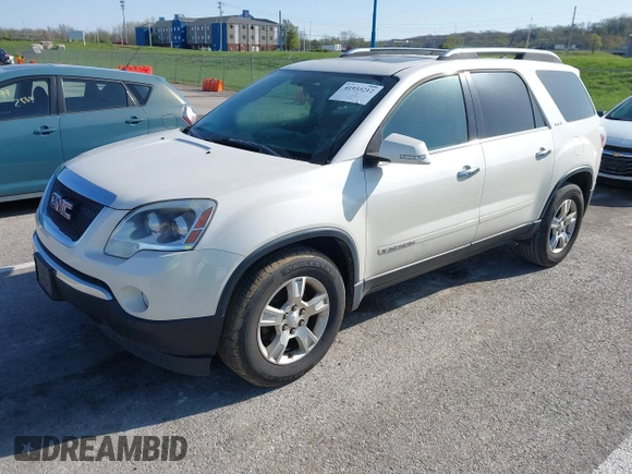 2008 GMC Acadia SLT1 with VIN 1GKER237X8J289351, listed as a IAAI auction lot 41933212 with 197,203 mi miles. Bid and sale history available at carsss.com. Image 2.