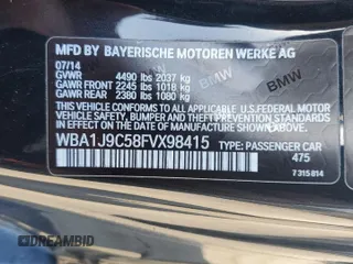 2015 BMW 2 Series M235i xDrive with VIN WBA1J9C58FVX98415, listed as a Copart auction lot 49793655 with 110,169 mi miles and Salvage Title. Bid and sale history available at DreamBid. Image 14.