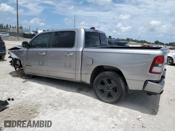 2020 Ram 1500 Big Horn with VIN 1C6SRFFT7LN334558, listed as a Copart auction lot 61487675 with 66,572 mi miles and Salvage title. Bid and sale history available at DreamBid. Image 2.