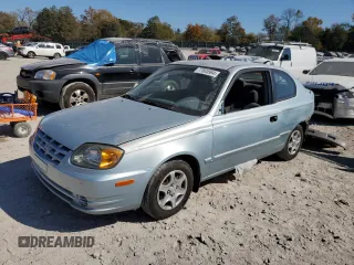 2005 Hyundai Accent GLS with VIN KMHCG35C55U325672, listed as a Copart auction lot 77685964 with 161,228 mi miles and Salvage Title. Bid and sale history available at carsss.com. Image 1.