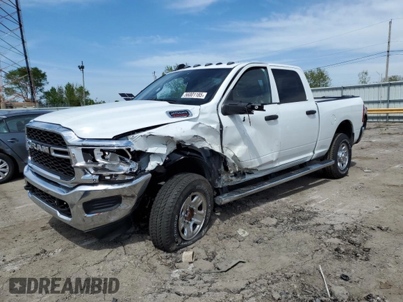 2024 Ram 2500 Tradesman with VIN 3C6UR5CJXRG315185, listed as a Copart auction lot 56001185 with 3,232 mi miles and Salvage title. Bid and sale history available at DreamBid. Image 1.