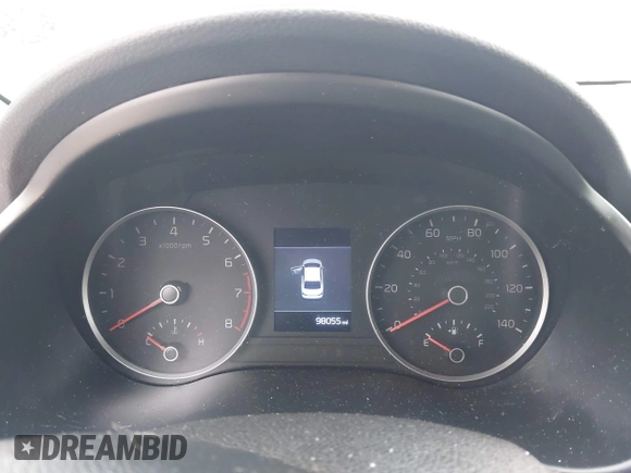 2019 Kia Rio S with VIN 3KPA24AB0KE180046, listed as a IAAI auction lot 41918142 with 98,055 mi miles. Bid and sale history available at carsss.com. Image 7.