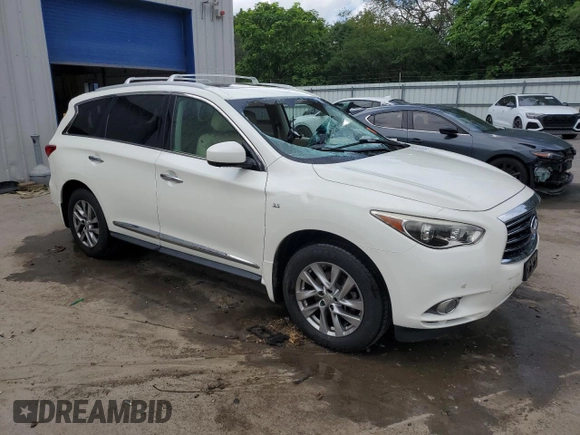 2015 Infiniti QX60 with VIN 5N1AL0MM6FC508775, listed as a Copart auction lot 63416215 with 115,790 mi miles and Salvage title. Bid and sale history available at DreamBid. Image 4.