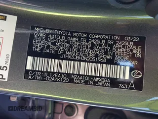 2022 Lexus UX 200 с VIN JTHX3JBH3N2051968, выставлен на аукционе IAAI как лот 41965962 с пробегом 12 722 миль миль и . История ставок и продаж доступна на DreamBid. Изображение 9.