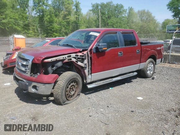 2013 Ford F-150 XL with VIN 1FTFW1EFXDFA97254, listed as a Copart auction lot 55405145 with 195,681 mi miles and Salvage Title. Bid and sale history available at carsss.com. Image 1.