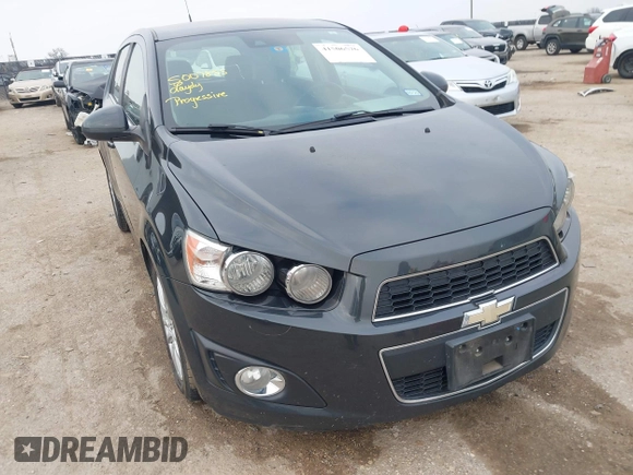 2014 Chevrolet Sonic LT with VIN 1G1JC6SH5E4153094, listed as a IAAI auction lot 41506576 with 118,833 mi miles. Bid and sale history available at carsss.com. Image 1.