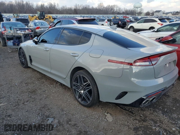 2023 Kia Stinger GT2 with VIN KNAE55LC3P6134192, listed as a Copart auction lot 89084315 with 14,217 mi miles and Salvage Title. Bid and sale history available at carsss.com. Image 2.
