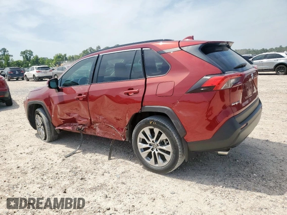 2022 Toyota RAV4 XLE Premium with VIN 2T3C1RFV7NW234284, listed as a Copart auction lot 57142325 with 21,580 mi miles and Salvage title. Bid and sale history available at DreamBid. Image 2.