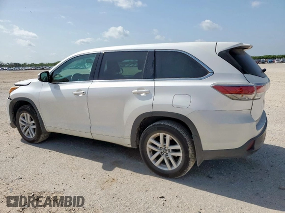 2016 Toyota Highlander LE z VIN 5TDBKRFHXGS255055, wystawiony jako Copart lot #64333555 z przebiegiem 80 122 mil mil oraz Szkoda całkowita • Salvage title. Historia ofert i sprzedaży dostępna na DreamBid. Obrazek 2.