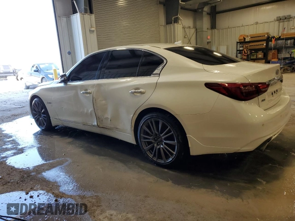 2020 Infiniti Q50 Red Sport 400 with VIN JN1FV7AR4LM660818, listed as a Copart auction lot 53463684 with 78,690 mi miles and Salvage Title. Bid and sale history available at carsss.com. Image 2.