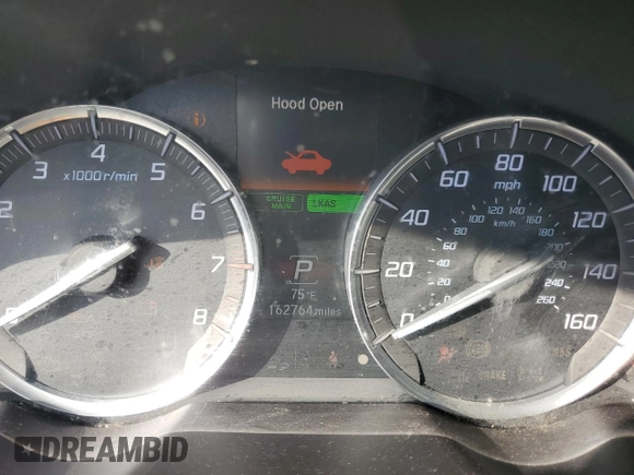 2015 Acura TLX V6 Tech with VIN 19UUB2F50FA022143, listed as a Copart auction lot 53812365 with 162,764 mi miles and Salvage Title. Bid and sale history available at carsss.com. Image 9.