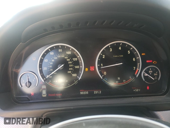 2015 BMW 5 Series 550i with VIN WBAKN9C50FD961489, listed as a Copart auction lot 46683795 with 90,235 mi miles and Salvage title. Bid and sale history available at DreamBid. Image 9.