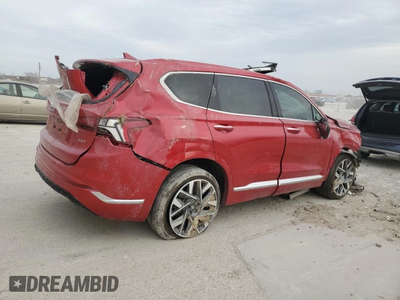 2023 Hyundai Santa Fe Calligraphy z VIN 5NMS54AL2PH495094, wystawiony jako Copart lot #48189065 z przebiegiem Nie podano mil oraz Szkoda całkowita • Salvage title. Historia ofert i sprzedaży dostępna na DreamBid. Obrazek 3.