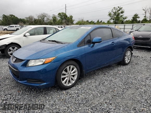2012 Honda Civic Cpe EX-L with VIN 2HGFG3B9XCH518282, listed as a Copart auction lot 52096665 with 140,021 mi miles and Salvage Title. Bid and sale history available at carsss.com. Image 1.