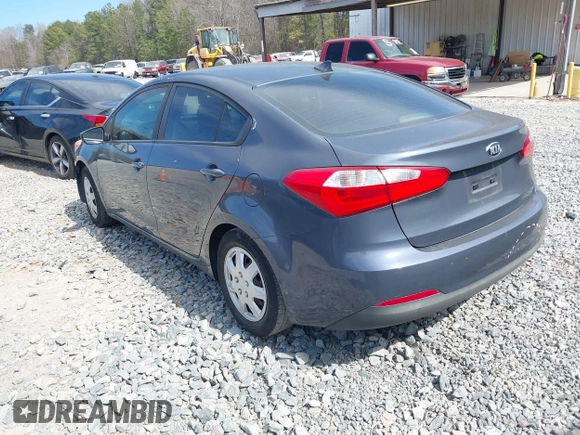2016 Kia Forte LX with VIN KNAFK4A67G5571834, listed as a IAAI auction lot 41706701 with 100,621 mi miles. Bid and sale history available at carsss.com. Image 3.