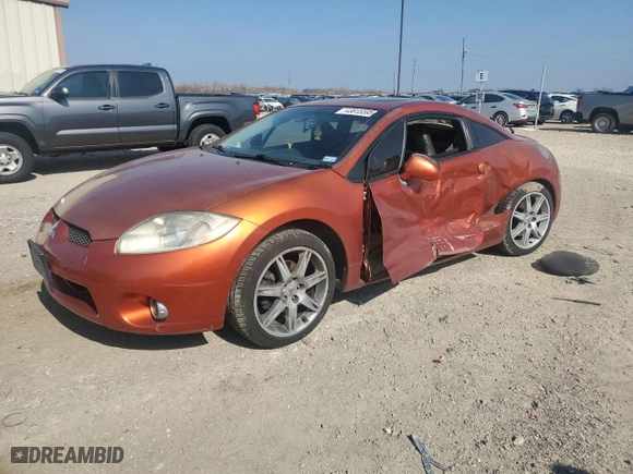 2007 Mitsubishi Eclipse GT with VIN 4A3AK34T37E012321, listed as a Copart auction lot 43815595 with 103,255 mi miles and Salvage Title. Bid and sale history available at carsss.com. Image 1.