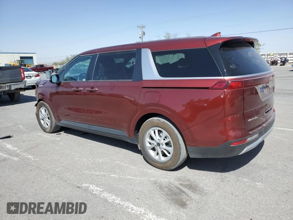 2024 Kia Carnival LX with VIN KNDNB4H32R6337785, listed as a Copart auction lot 73603244 with 22,129 mi miles and Salvage Title. Bid and sale history available at carsss.com. Image 2.