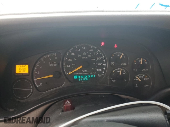 2000 GMC Yukon SLT with VIN 1GKEK13T5YJ166021, listed as a Copart auction lot 72625274 with 241,281 mi miles and Salvage Title. Bid and sale history available at carsss.com. Image 9.