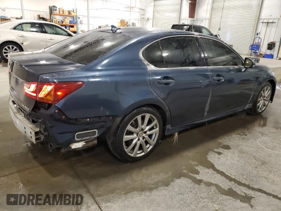 2013 Lexus GS 350 with VIN JTHBE1BL3D5002775, listed as a Copart auction lot 46820945 with 184,822 mi miles and Salvage Title. Bid and sale history available at DreamBid. Image 3.
