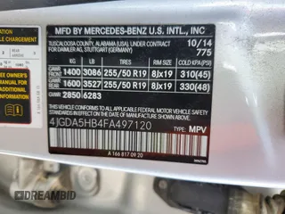 2015 Mercedes-Benz M 350 z VIN 4JGDA5HB4FA497120, wystawiony jako Copart lot #68816024 z przebiegiem 112 808 mil mil oraz Szkoda całkowita • Salvage title. Historia ofert i sprzedaży dostępna na DreamBid. Obrazek 13.