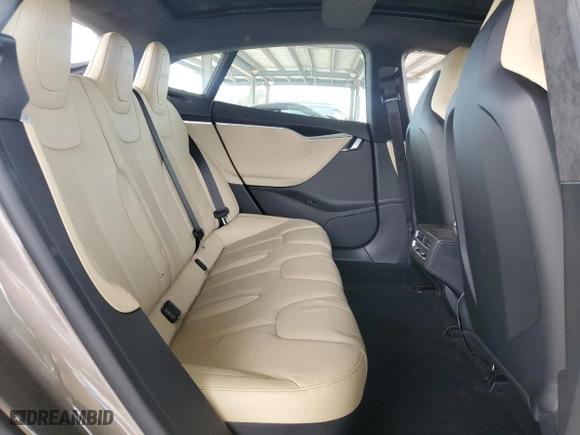 2015 Tesla Model S 85D with VIN 5YJSA1E20FF118310, listed as a Copart auction lot 47435745 with 84856 miles and Salvage Title. Bid and sale history available at carsss.com. Image 10.
